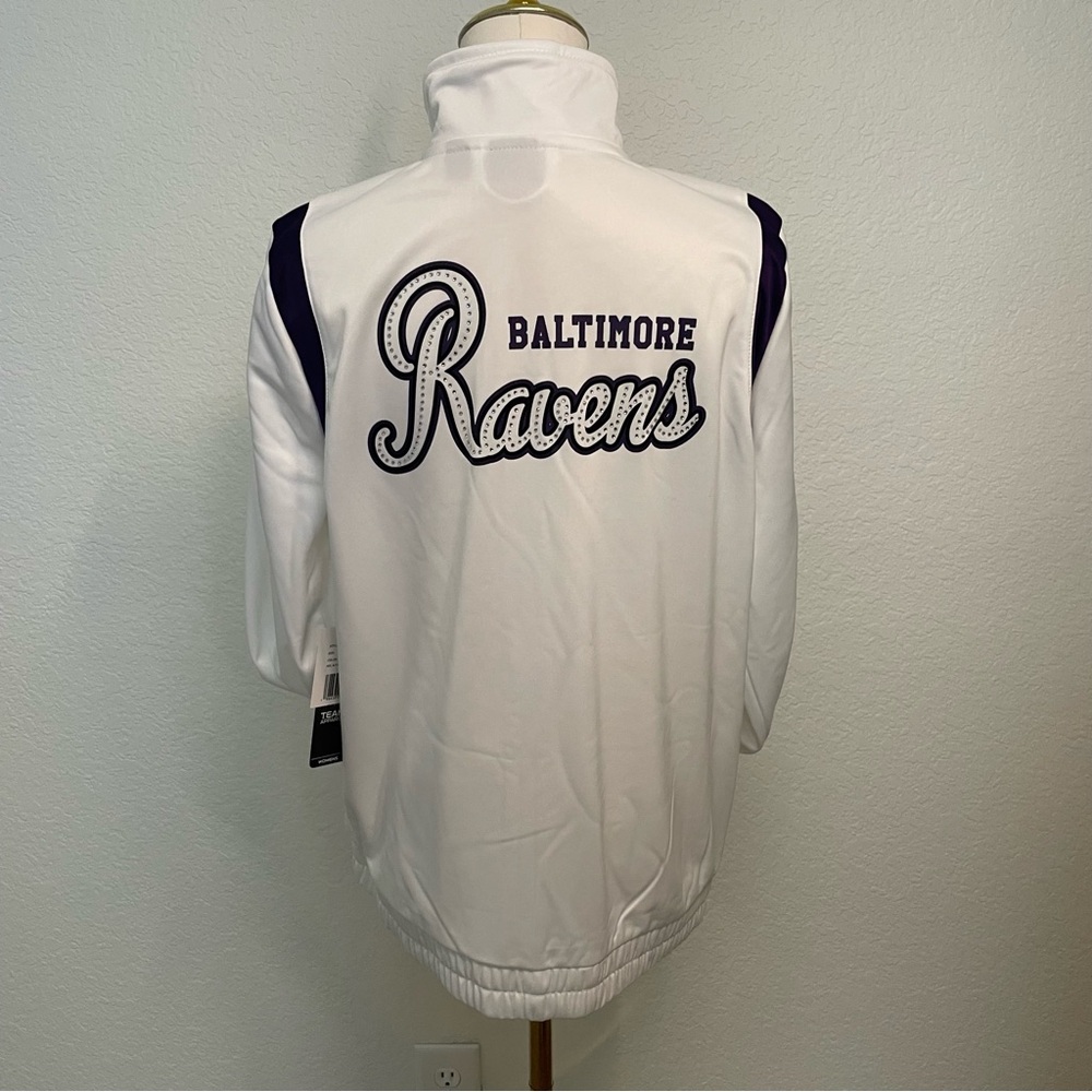 Baltimore Ravens White Full-Zip Track Jacket - NFL Team Apparel